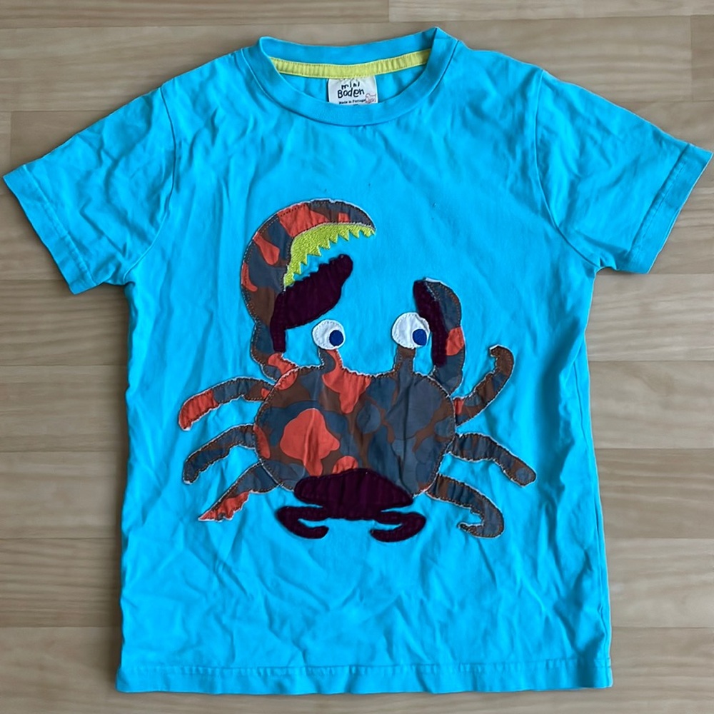 Mini Boden big aplique T shirt Sz 5-6Y